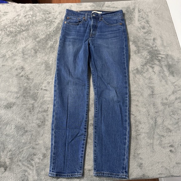 Levi's‎ Jeans Womens Size 27 Blue Denim Wedgie Pants Big E Premium - Picture 1 of 12